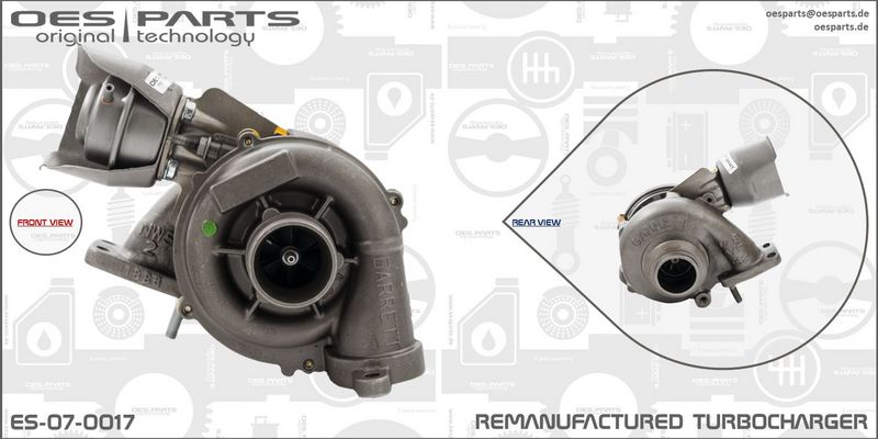 OES PARTS kompresorius, įkrovimo sistema ES-07-0017